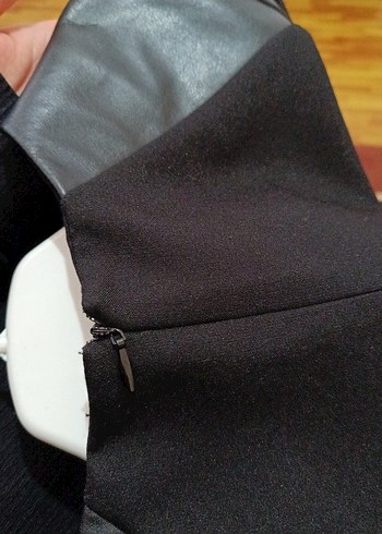 Kısa Kollu Siyah Midi Elbise - Görsel 10