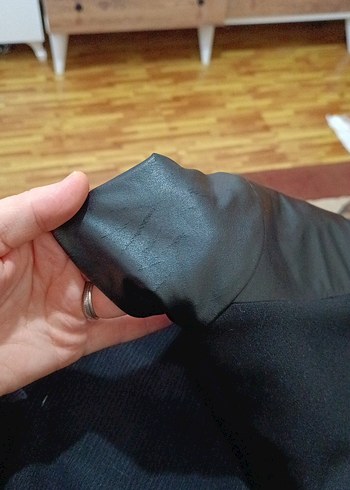 Kısa Kollu Siyah Midi Elbise - Görsel 7