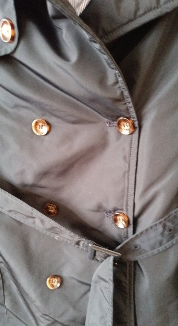 Kadın lacivert Midi Trençkot Kemerli - Görsel 5