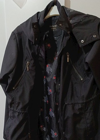 Siyah Fermuarlı Kadın Trençkot - Görsel 6