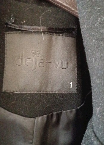 Çift Düğmeli Siyah Kadın Kaban - Görsel 5