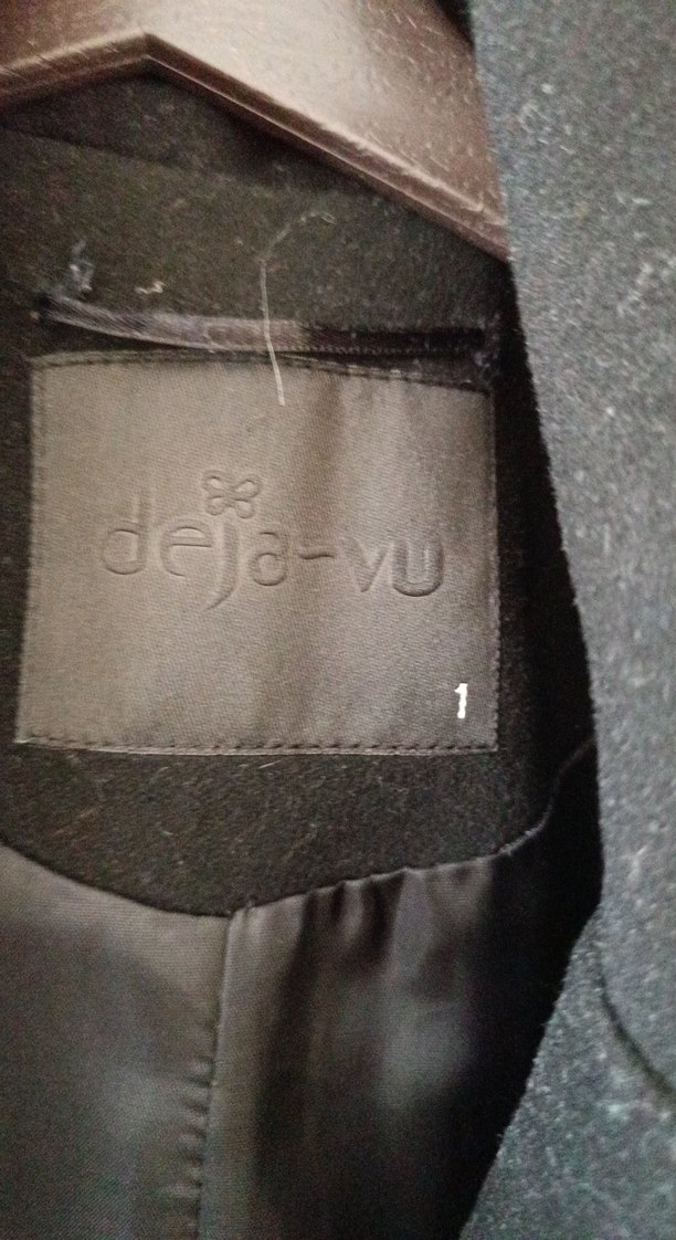 Çift Düğmeli Siyah Kadın Kaban - Görsel 5