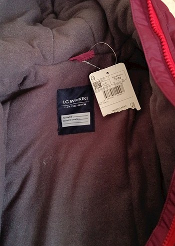 Bordo Kapüşonlu Kadın Çocuk Kışlık Mont beden 7 yaş - Görsel 3