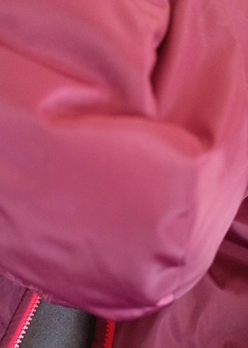 Bordo Kapüşonlu Kadın Çocuk Kışlık Mont beden 7 yaş - Görsel 7