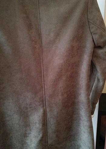 Kahverengi Süet Kadın Midi Ceket - Görsel 6