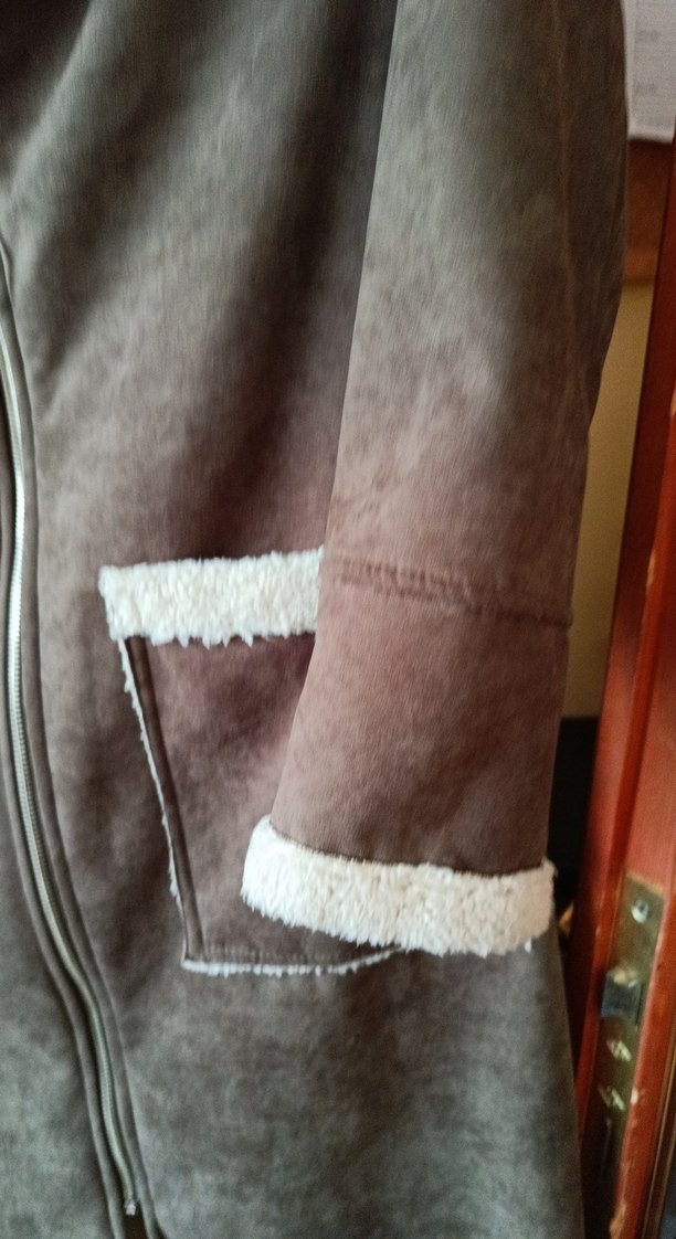 Kahverengi Süet Kadın Midi Ceket - Görsel 5