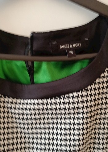 Gri Kareli Midi Kolsuz Elbise - Görsel 3