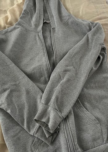 Gri Fermuarlı Erkek Polar Sweatshirt - Görsel 4