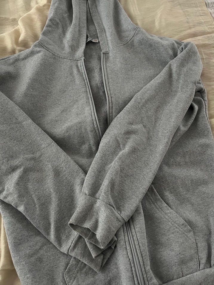 Gri Fermuarlı Erkek Polar Sweatshirt - Görsel 4