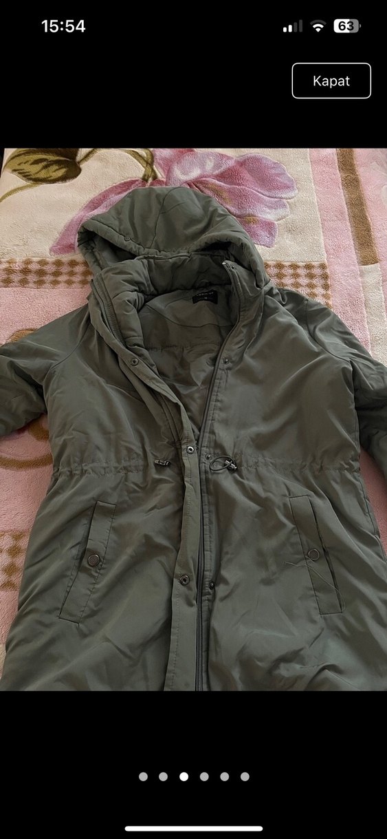 Kapüşonlu Kürklü Kadın Kışlık Mont - Görsel 2