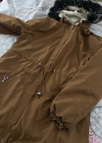 Kahverengi Kürklü Kadın Kışlık Ceket - Görsel 2
