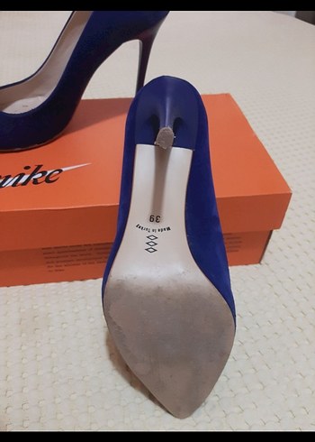 Diğer Lacivert Süet Stiletto Kadın Ayakkabı