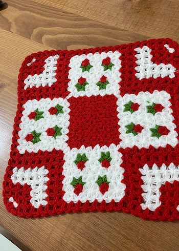 Kırmızı Örgü Banyo Süngeri - Görsel 2