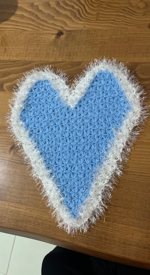 Mavi Kalp Şekilli Banyo Süngeri - Görsel 2