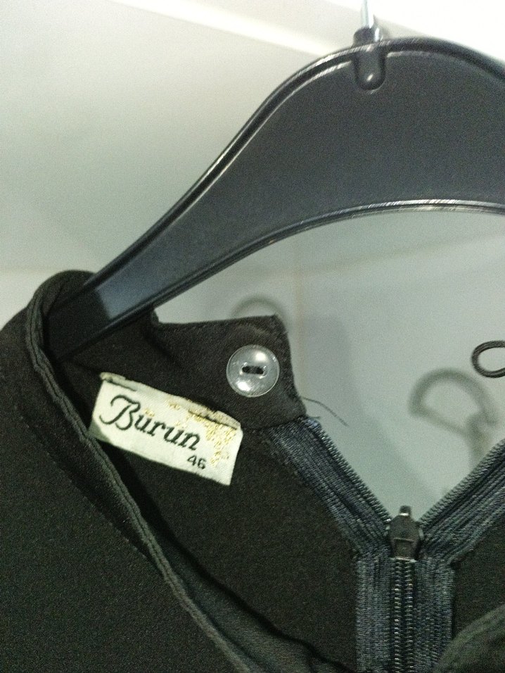 Siyah Uzun Kollu Dökümlü tunik - Görsel 4