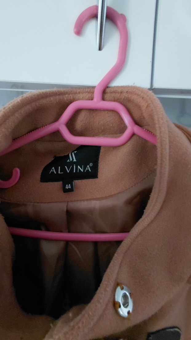 Kürklü Bej Midi Kadın Kaban - Görsel 4