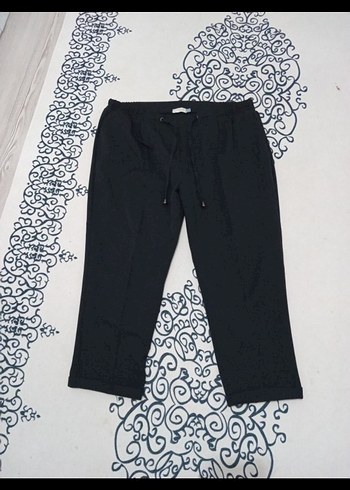 Missvalle Siyah Beli Lastikli Duble Paça Pantolon - Görsel 2