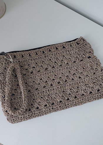 Örgü Dantel Kadın Clutch Çanta - Görsel 2