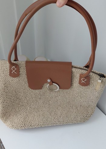 Bej Örgü Kadın Çanta - Görsel 2