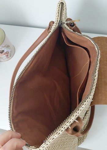 Bej Örgü Kadın Çanta - Görsel 3