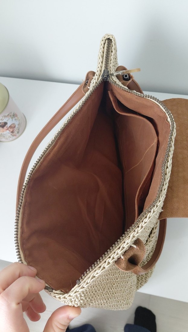 Bej Örgü Kadın Çanta - Görsel 3