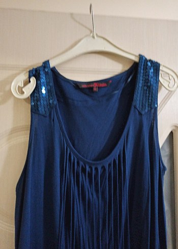 Kadın Lacivert Bohem Salaş bluz - Görsel 2