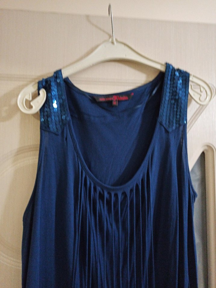 Kadın Lacivert Bohem Salaş bluz - Görsel 2