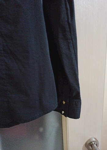 Siyah Kadın Denim Gömlek Uzun Kollu - Görsel 3