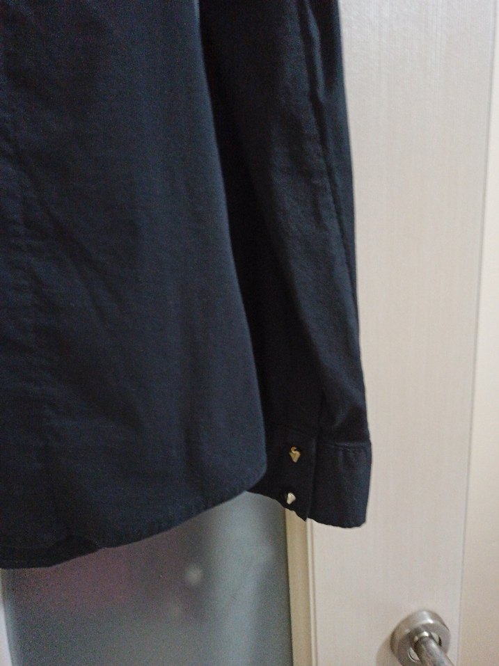 Siyah Kadın Denim Gömlek Uzun Kollu - Görsel 3