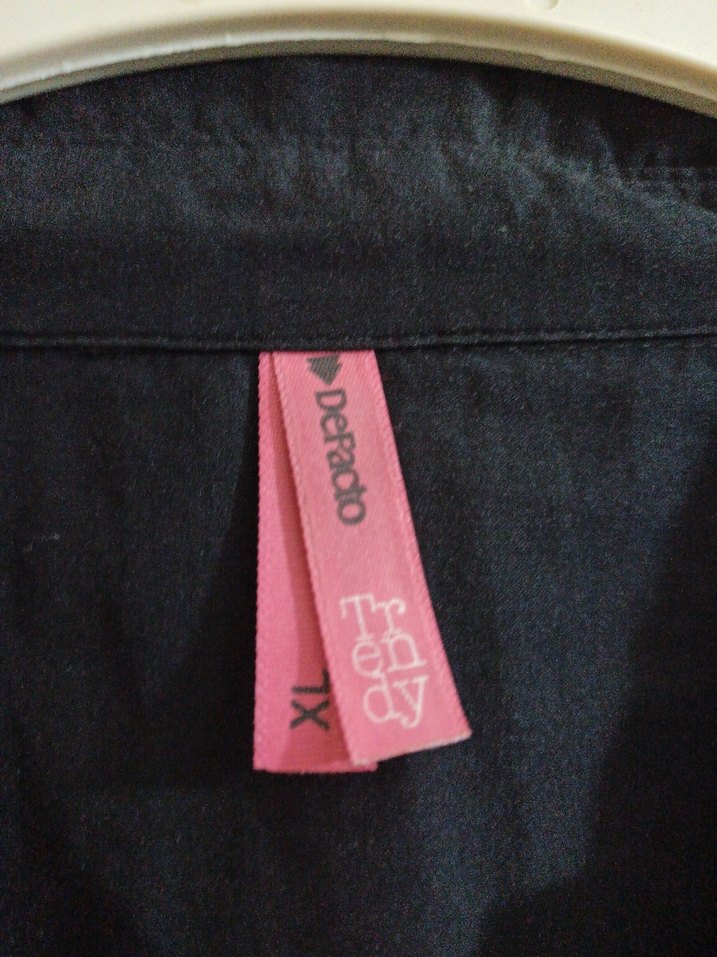 Siyah Kadın Denim Gömlek Uzun Kollu - Görsel 4