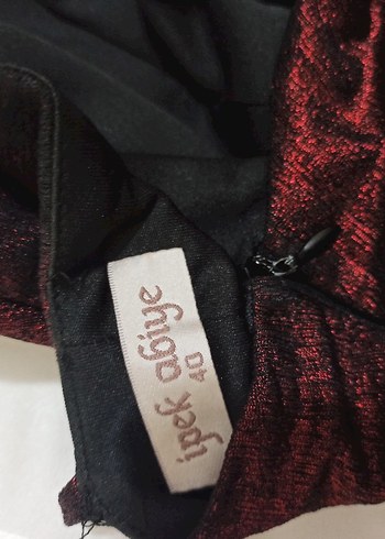 Bordo Drapeli Uzun Abiye Elbise - Görsel 7