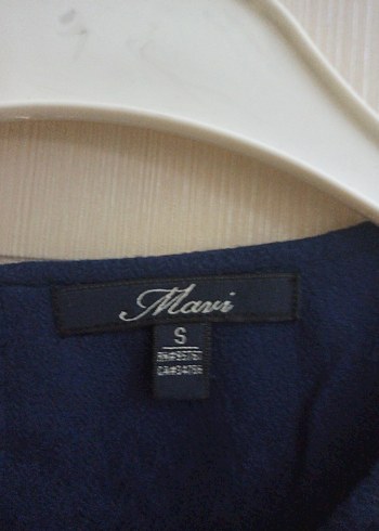 Nakışlı Bohem Kadın Bluz, Koyu Mavi, Kısa Kollu - Görsel 4