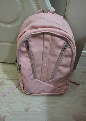 Pembe Deri Kadın Sırt Çantası - Görsel 2