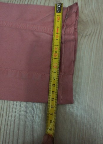 Pembe Pamuklu Bol Kesim Kemerli Kadın Pantolon - Görsel 7