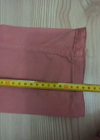 Pembe Pamuklu Bol Kesim Kemerli Kadın Pantolon - Görsel 6