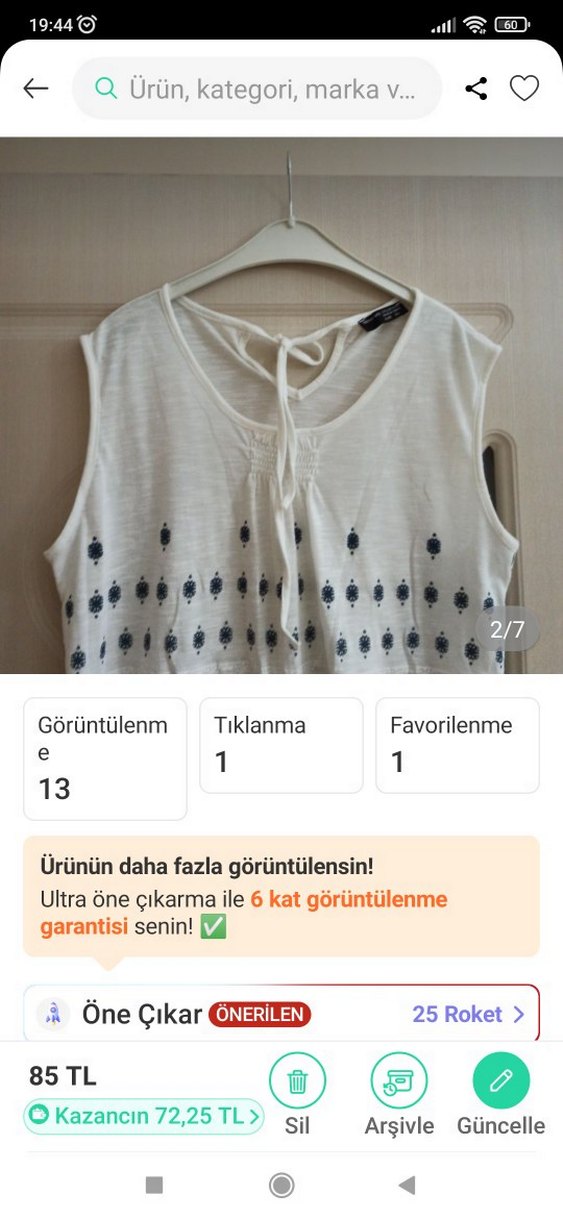 Boncuk İşlemeli Bohem Tunik - Görsel 5