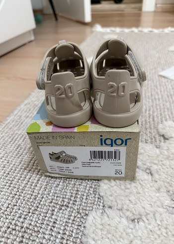 İgor Çocuk Bej Lastik Sandalet - Görsel 3