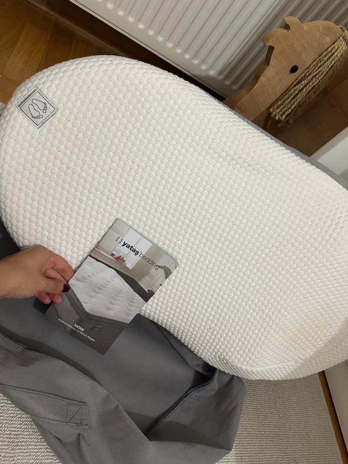 Juno Yeni Doğan Bebek Yatağı Gri Altın - Görsel 2