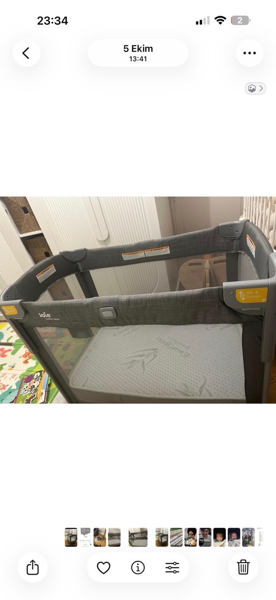 Joie kubbie Gri i park  Yatak - Görsel 2