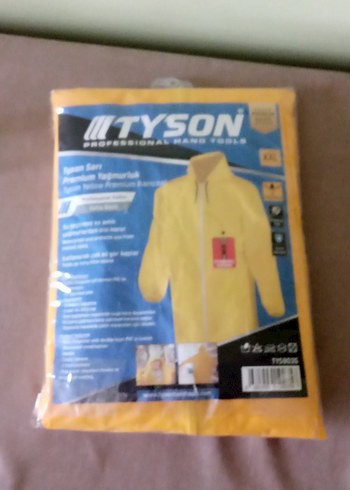 Tyson Sarı Kapüşonlu Erkek Yağmurluk XXL - Görsel 6