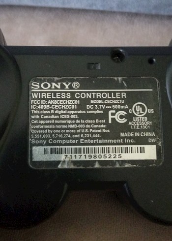 PS3 Kolu Siyah Beyaz Orijinal - Görsel 7