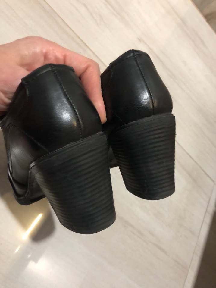 Siyah topuklu ayakkabı kışlık - Görsel 4