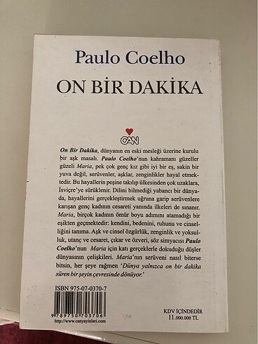  On bir dakika Paulo Coelho roman