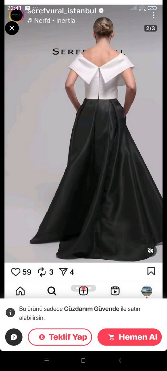 Şeref Vural saten abiye - Görsel 3