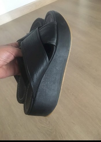 6 cm Beta hakiki deri Siyah Dolgu Topuklu ayakkabı çok rahattır - Görsel 3