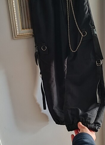 xl Beden siyah Renk Yüksek bel cepli gençler sizin için harika bir pantolon