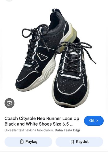 Coach Coach Siyah Bağcıklı Spor Ayakkabı
