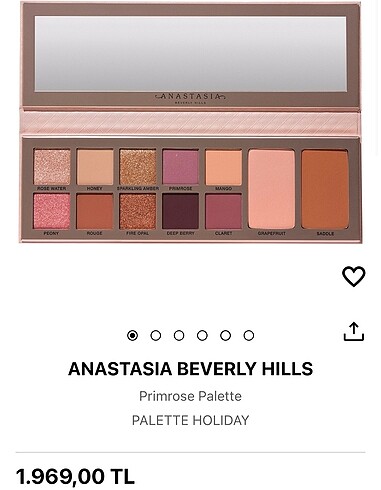 Anastasia Beverly Hills Primrose yüz ve göz paleti