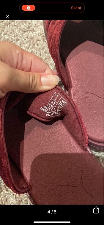 35 Beden bordo Renk Puma platform terlik