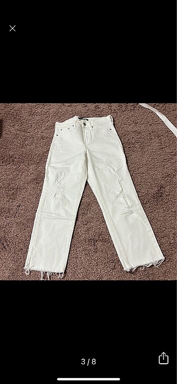xs Beden Calvin Klein beyaz jean pantolon